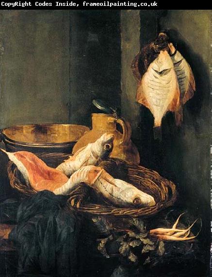 BEYEREN, Abraham van Still-Life with Fish in Basket